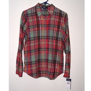 Chaps plaid flannel shirt new with tags